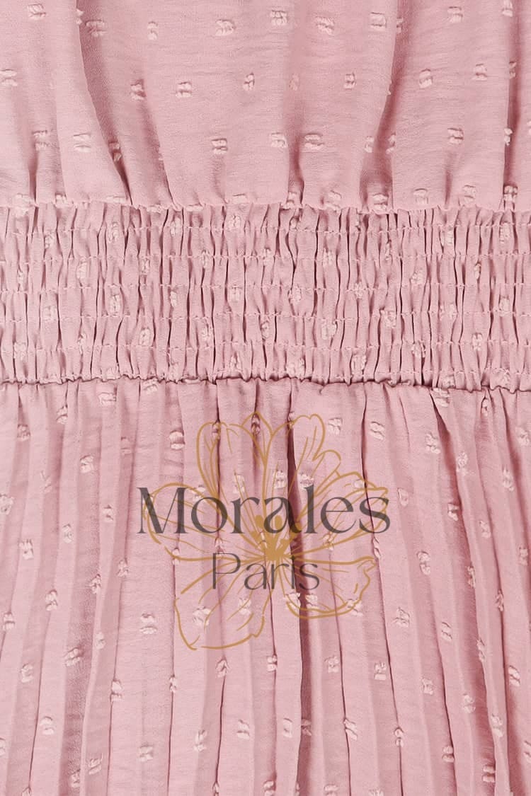 Robe Rose Poudré Mariage Champêtre – Image 9