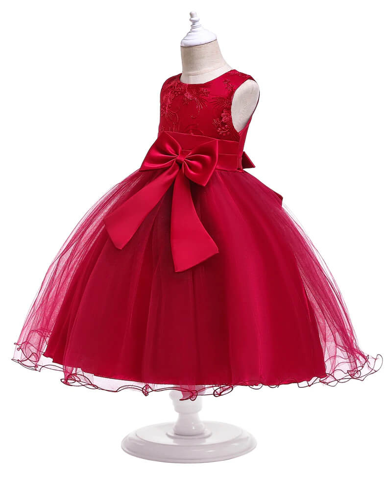 Robe de Princesse Petite Fille Rouge - Image 5