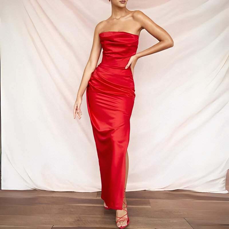 Robe Satin Bustier - Image 7