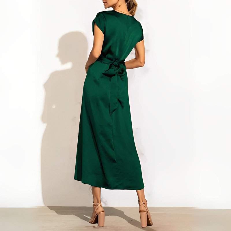 Robe Satin Vert Bouteille – Image 3