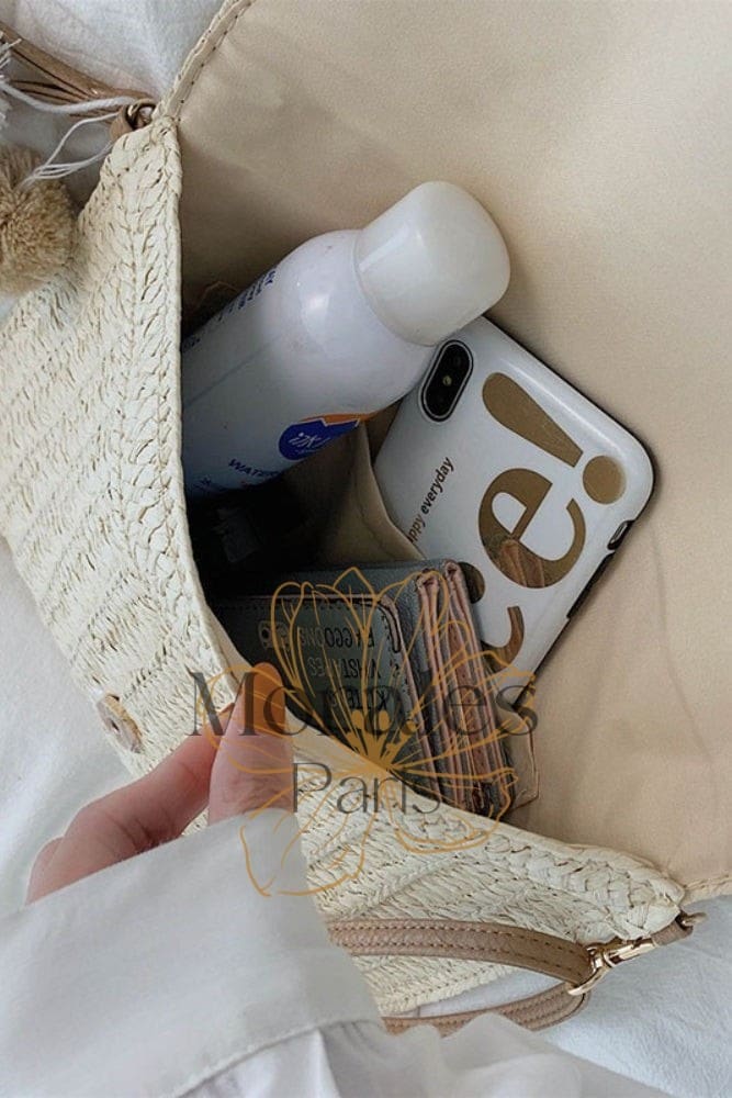 Sac Pochette Paille Bohème – Image 7