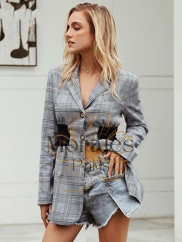 Veste Blazer Bohème Grise – Image 4