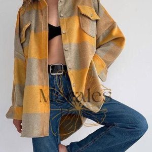 Veste Longue Bohème à Carreaux