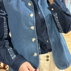 gilet sans manche jean