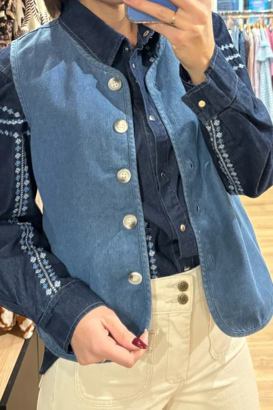 gilet sans manche jean – Image 2